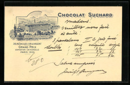 AK Lörrach, Suchard Fabrique Chocolat, Kakao, 35 Medailles Or & Argent, Grand Prix Exposition Universelle Paris 1900  - Landbouw