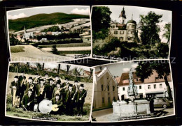 73833780 Pleystein Panorama Kreuzberg Stadtkapelle Kriegerdenkmal Mit Rathaus Pl - Autres & Non Classés