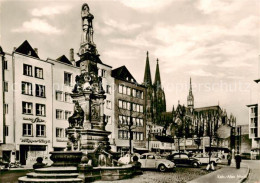 73801208 Koeln  Rhein Alter Markt Mit Jan Van Werth Denkmal Und Dom  - Köln