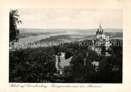 73801150 Koenigswinter Rhein Blick Auf Drachenburg Koenigswinter Und Rheintal  - Königswinter