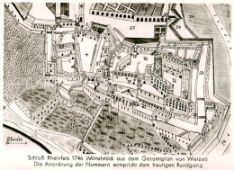 73801091 St Goar Rhein Schloss Rheinfels Mittelstueck Aus Dem Gesamtplan  - St. Goar