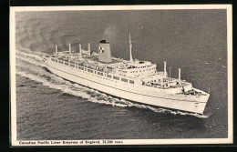 Pc Kanadisches Pazifik-Passagierschiff Empress Of England Aus Der Vogelschau  - Paquebots