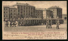 AK Augsburg, Garde-Grenadier-Kompagnie, Regiment-Jubiläum D. Kgl. Bayr. III. Infanterie Reg. Prinz Karl Von Bayern  - Augsburg