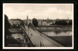 AK Minden I. W., Blick Zur Stadt  - Minden