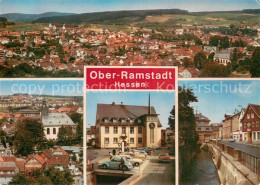 73761106 Ober-Ramstadt Fliegeraufnahme Panorama Rathaus Kanal Ober-Ramstadt - Autres & Non Classés