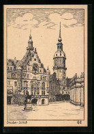 Künstler-AK Dresden, Darstellung Vom Schloss  - Dresden