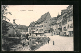 AK Bamberg, Am Kanal Mit Ruderer  - Bamberg