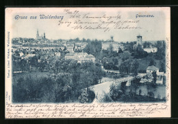 AK Waldenburg, Panoramaansicht Mit Brücke  - Waldenburg (Sachsen)