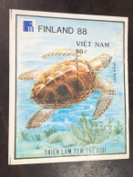 VIET  NAM  STAMPS BLOCKS STAMPS-69(1989 Loggerhead Turtle Carette Caretta Imperf)1 Pcs Good Quality - Viêt-Nam