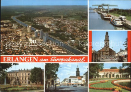72424128 Erlangen Fliegeraufnahme Europakanal Schloss Kirche Strassenpartie Park - Erlangen
