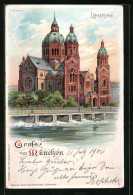 Lithographie München, Lukaskirche  - Muenchen