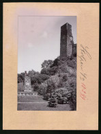 Fotografie Brück & Sohn Meissen, Ansicht Stolpen I. Sa., Blick Auf Den Siebenspitzenturm Mit Löwendenkmal  - Places