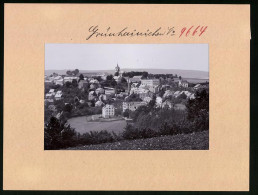 Fotografie Brück & Sohn Meissen, Ansicht Grünhainichen I. Sa., Blick Auf Die Stadt Mit Jalousi U. Rolladen Fabrik  - Lugares