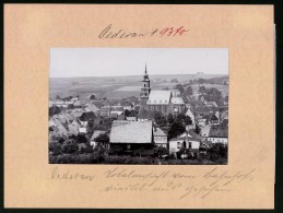 Fotografie Brück & Sohn Meissen, Ansicht Oederan, Blick über Den Ort Mit Kirche  - Places