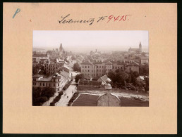 Fotografie Brück & Sohn Meissen, Ansicht Leitmeritz, Blick Auf Die Stadt Mit Strassenpartie  - Lugares