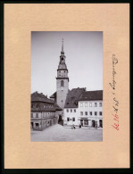 Fotografie Brück & Sohn Meissen, Ansicht Frankenberg, Ladengeschäft Mit Ansichtskarten Otto Möbius, Kirche  - Orte