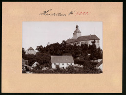 Fotografie Brück & Sohn Meissen, Ansicht Hirschstein A. Elbe, Blick Aus Dem Ort Auf Das Schloss  - Places