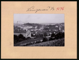 Fotografie Brück & Sohn Meissen, Ansicht Lunzenau, Blick Auf Den Ort Mit Fabrik  - Places