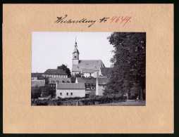 Fotografie Brück & Sohn Meissen, Ansicht Wechselburg, Teilansicht Im Ort Mit Blick Zur Kirche  - Orte