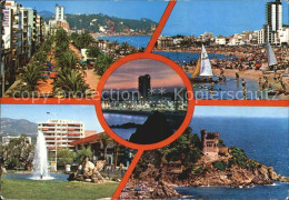 72423272 Lloret De Mar Strand Promenade Brunnen Kueste Nachtaufnahme  - Autres & Non Classés