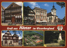 72423066 Hoexter Weser Fachwerkhaus Markt Kirche Hoffmann Von Fallersleben Geden - Hoexter