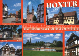 72423065 Hoexter Weser Marktplatz St Nicolai Kirche Rathaus Adam Und Eva Haus We - Hoexter