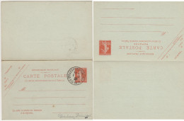 ENTIER POSTAL CPRP SEMEUSE 10C OBLIT BAS RHIN 1929 STRASBOURG QUAI DE PARIS REPONSE ATTENANTE NEUVE SCANS RECTO ET VERSO - 1921-1960: Modern Tijdperk