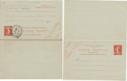 ENTIER POSTAL CPRP SEMEUSE 10C DATE 924 BAS RHIN 1929 STRASBOURG PRINCIPAL REPONSE ATTENANTE NEUVE SCANS RECTO ET VERSO - 1921-1960: Période Moderne