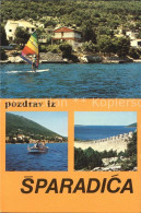 72422057 Sparadici Ansicht Vom Meer Aus Windsurfen Mauer Sparadici - Kroatien