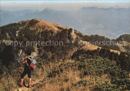 72422022 Lenggries Hoehenweg Zur Benediktenwand Brauneck Bergwandern Lenggries - Lenggries