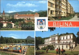 72421958 Bilina Bilin Tschechien Schloss Freibad Kurhaus Wohnblocks Bilina Bilin - Czech Republic