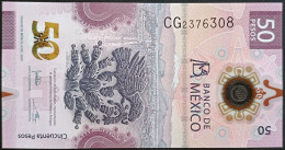 MEXICO $50 ! SERIES CG 6-DEC-2023 ! Jonathan Heat Sign. AXOLOTL POLYMER NOTE Mint BU Crisp Read Descr. For Notes - Mexique