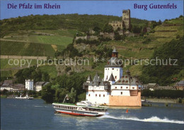 72421839 Kaub Die Pfalz Im Rhein Burg Gutenfels Motorboot Kaub - Kaub