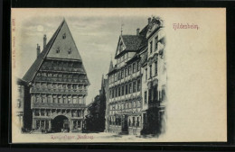 Mondschein-AK Hildesheim, Knochenhauer Amthaus Mit Ad. Limpricht Weinhandlung  - Hildesheim