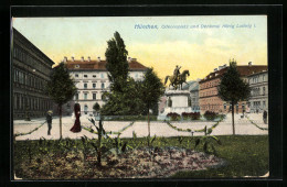 AK München, Odeonsplatz Und Denkmal König Ludwig I.  - Muenchen