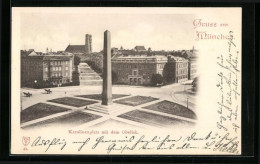 AK München, Karolinenplatz Mit Dem Obelisk  - München