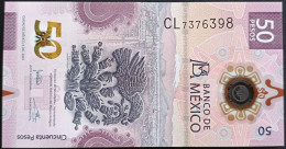 MEXICO $50 ! SERIES CL 6-DEC-2023 ! Jonathan Heat Sign. AXOLOTL POLYMER NOTE Mint BU Crisp Read Descr. For Notes - Mexique