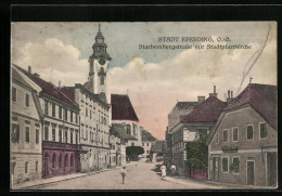 AK Eferding, Starhembergstrasse Mit Geschäft Und Stadtpfarrkirche  - Other & Unclassified