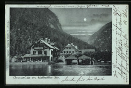 Mondschein-AK Hallstatt, Gosaumühle Am Hallstätter See  - Other & Unclassified