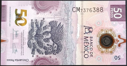 MEXICO $50 ! SERIES CM 6-DEC-2023 ! Jonathan Heat Sign. AXOLOTL POLYMER NOTE Mint BU Crisp Read Descr. For Notes - Mexico