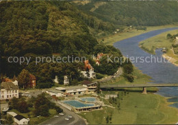 72421260 Karlshafen Bad Mineral Schwimmbad Weser Bruecke Fliegeraufnahme Bad Kar - Bad Karlshafen