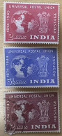 INDIA - M/U - 1949  # 223/226   3 Values - Usados