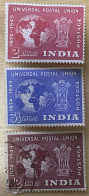 INDIA - M/U - 1949  # 223/226   3 Values - Gebruikt