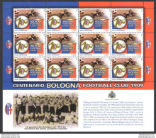 2009 San Marino, Centenario Fondazione Bologna Football Club N. 2247, Minifoglio Di 12 Valori - MNH** - Hojas Bloque