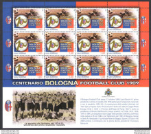 2009 San Marino, Centenario Fondazione Bologna Football Club N. 2247, Minifoglio Di 12 Valori - MNH** - Blocchi & Foglietti