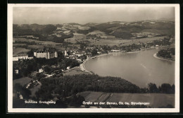 AK Grein A. D. D., Ortsansicht Aus Der Vogelschau Mit Schloss Greinburg  - Other & Unclassified