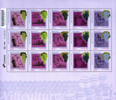 BRAZIL 2020 VITICULTURE IN BRAZIL CULTIVATION OF GRAPES AROMATIC STAMPS UNUSUAL SCENTED SHEETLET MS MNH - Nuevos