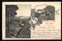 Cartolina St. Magdalena B. Bozen, Gasthaus Weinstube Zum Flieder, Der Rosengarten  - Bolzano (Bozen)