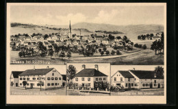 Künstler-AK Sign. Hans Pernat Wwe: Thann Bei Riedenburg, Gasthaus Von Joh. Wibmer, Pfarrhof, Gesamtansicht  - Altri & Non Classificati