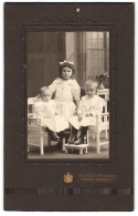 Fotografie Otto Hertel, Freiberg I. S., Erbische-Strasse 11, Drei Kinder In Weisser Kleidung  - Personnes Anonymes